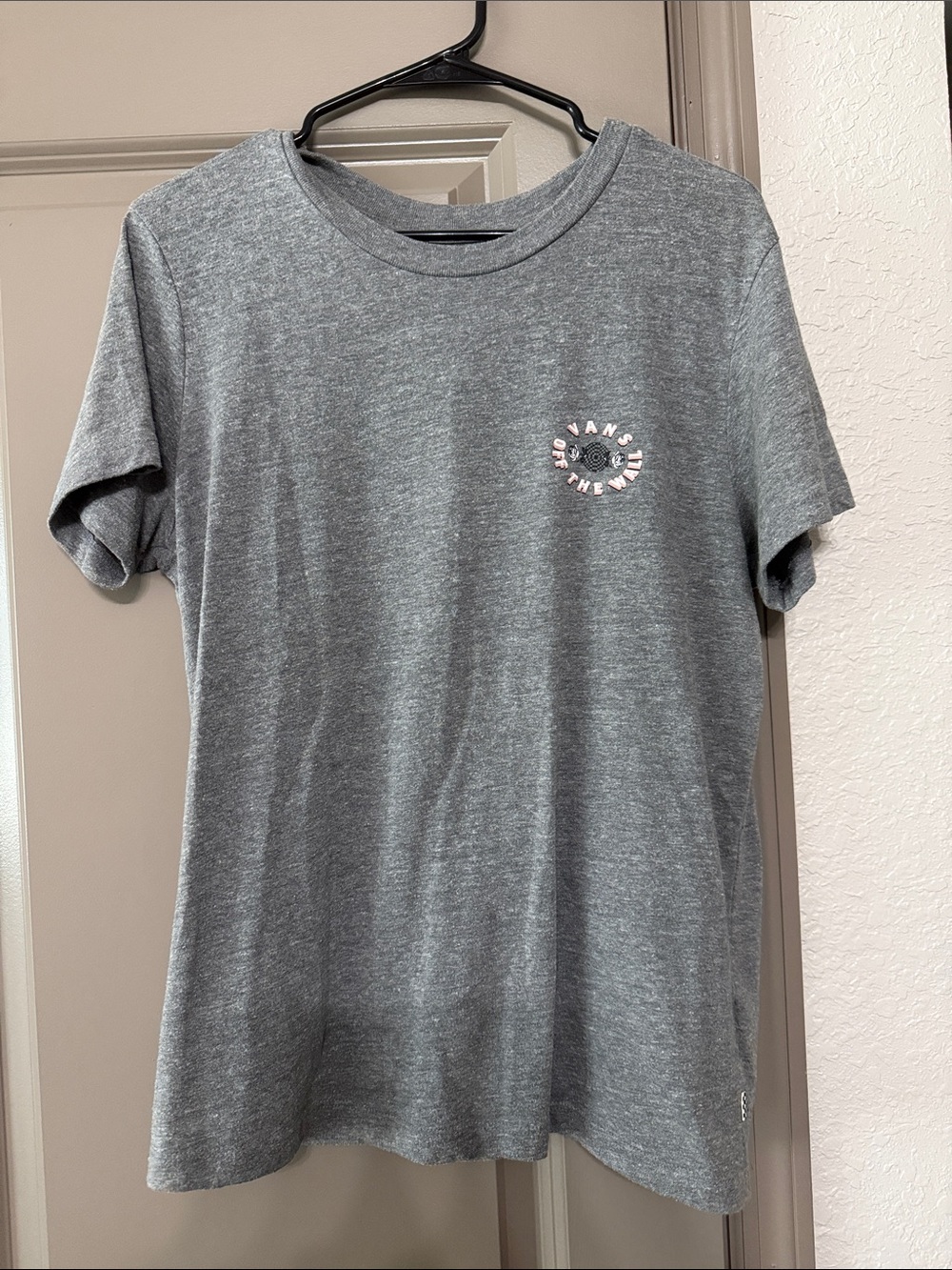 Vans Women's Heather Gray Crewneck Short Sleeve Tee